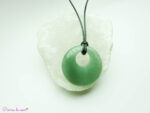  Pendentif donut en Aventurine verte