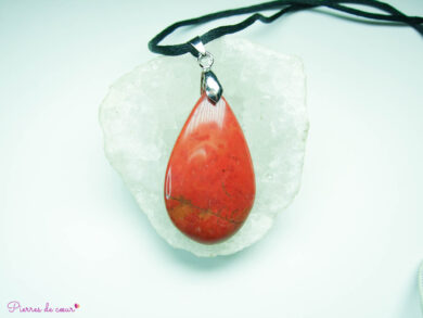 pendentif en Jaspe rouge