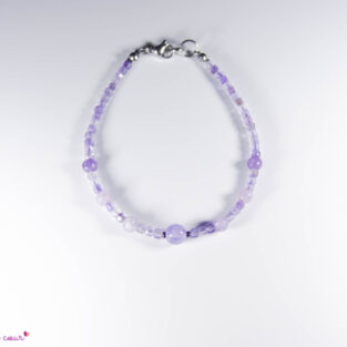 Bracelet en Améthyste et Lépidolite « Sérénité »