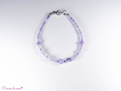 Bracelet en Améthyste et Lépidolite