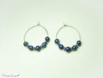 boucles d'oreilles créoles en Lapis lazuli