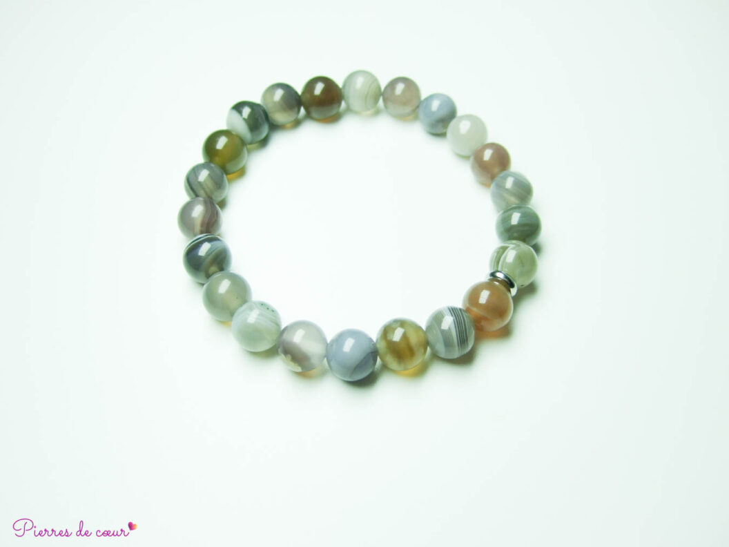 Bracelet en Agate du Botswana