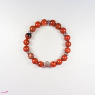 Bracelet en Jaspe rouge « Motivation »