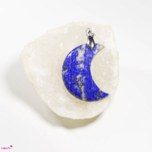 Pendentif lune en Lapis lazuli « 3eme œil »