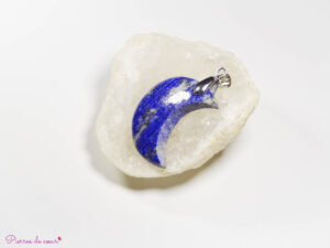 Pendentif lune en Lapis lazuli « 3eme œil »