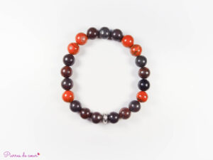 Bracelet en Pierre de sang et Jaspe rouge