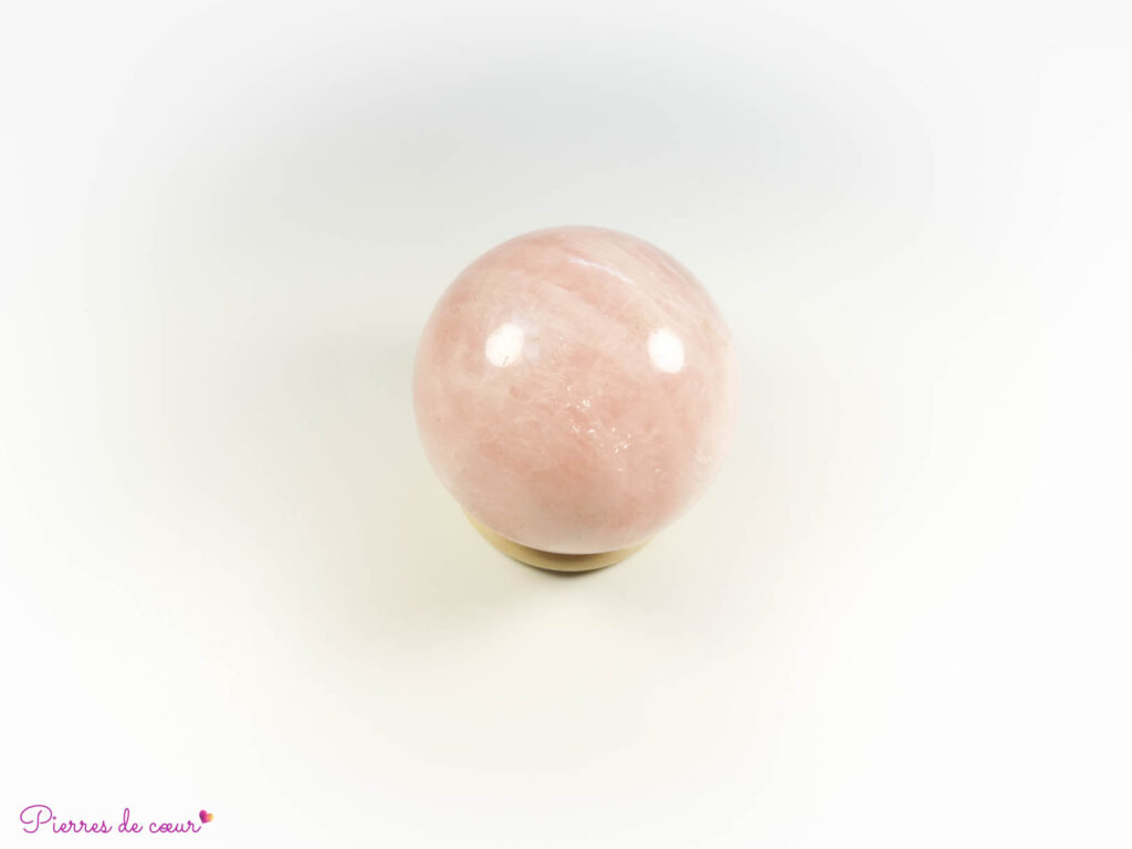 sphère en quartz rose