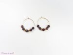 boucles d'oreilles en grenat