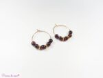 boucles d'oreilles en grenat