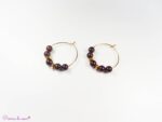boucles d'oreilles en grenat
