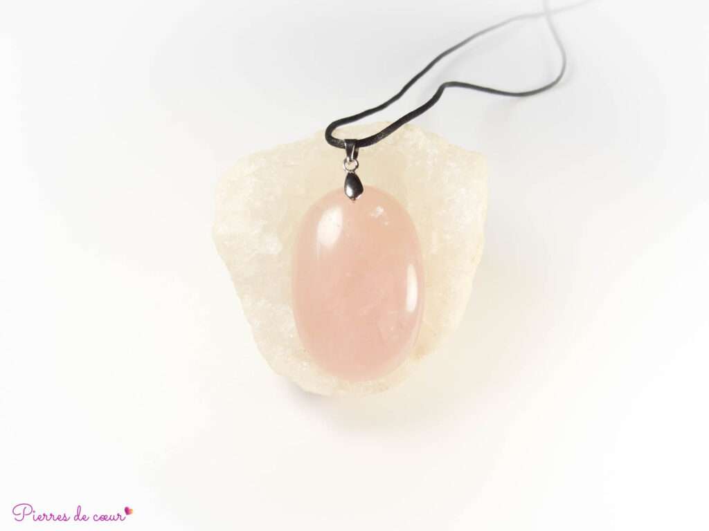 Pendentif en Quartz rose