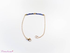 Bracelet chaîne en Lapis lazuli « Confiance »