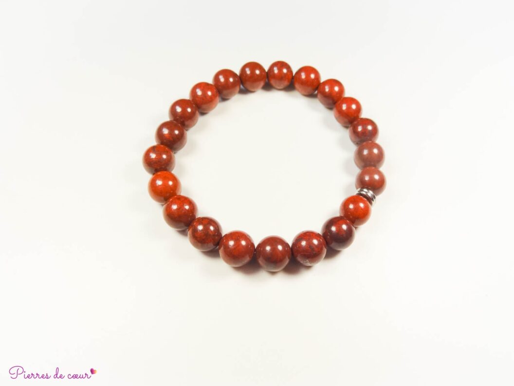 Bracelet en Jaspe rouge