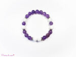 bracelet en Améthyste et Howlite
