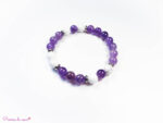 bracelet en Améthyste et Howlite