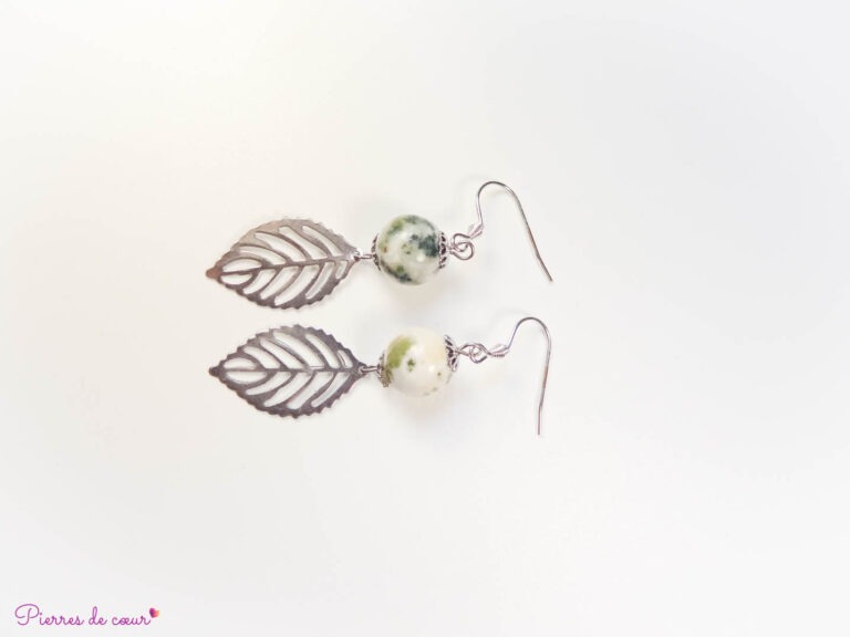 Boucles d'oreilles en Agate arbre