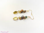 Boucles d'oreilles en Agate Indienne et Agate mousse