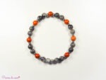 bracelet en Jaspe rouge et Larvikite