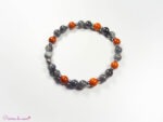 bracelet en Jaspe rouge et Larvikite