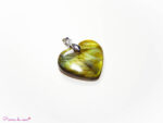 pendentif cœur en Labradorite doré