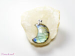 Pendentif lune en Labradorite