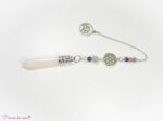 Pendule en Quartz rose et Fluorite