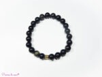 Bracelet en Obsidienne dorée