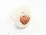 Pendentif coeur en Rhodonite