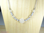 Collier en Cristal de roche et Agate blue lace