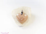 Pendentif coeur en Agate fleur