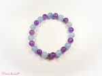 Bracelet en Calcite bleue et Améthyste