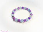 Bracelet en Calcite bleue et Améthyste