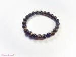 Bracelet en Obsidienne dorée