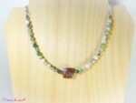 collier en agate arbre et Agate indienne