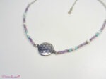 Collier en Améthyste, Amazonite et Howlite