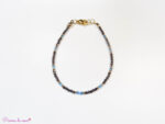 Bracelet en Apatite et Obsidienne noire