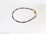 Bracelet en Apatite et Obsidienne noire