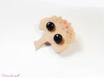 puces d'oreilles en obsidienne