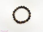 Bracelet en Obsidienne dorée