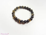 Bracelet en Obsidienne dorée