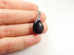 Pendentif à facette en Obsidienne noire