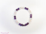 Bracelet en Améthyste, Quartz rose et Cristal de roche
