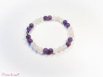 Bracelet en Améthyste, Quartz rose et Cristal de roche