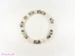 Bracelet en Quartz rose et Jaspe kiwi
