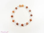 Bracelet en Aventurine Rouge et verre