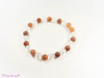Bracelet en Aventurine Rouge et verre