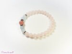 Bracelet en Quartz rose et Aigue marine