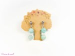 Boucles d'oreilles en Amazonite et Cristal de roche