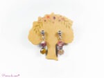 Boucles d'oreilles en tourmaline multicolore