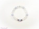 Bracelet en Cristal de roche et Angélite